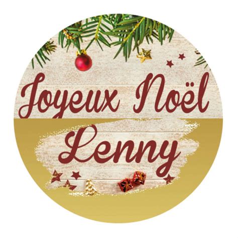 Étiquettes JOYEUX NOËL à gratter personnalisables avec 4 prénoms