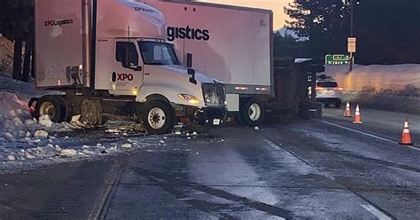 Big Rig Crash Closes Eb I 80 In The Sierra For Most Of Thursday Cbs Sacramento