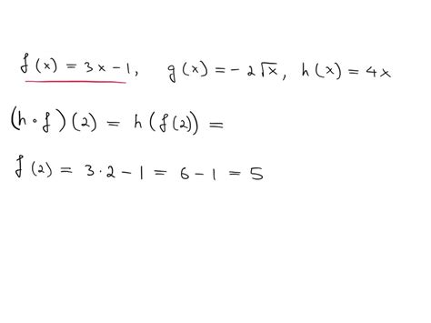 Solved Let F X 3x 1 G X 2√x And H X 4x Evaluate H O F 2