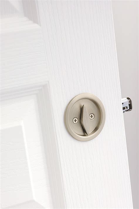 Pocket Door Lock Collection Pocket Door Locks Round Privacy Pocket Door Lock In Satin Nickel