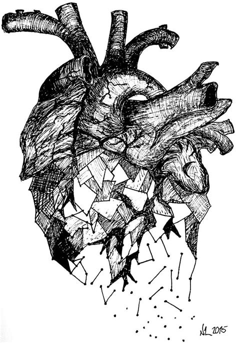 Geometric Heart Drawing by Nathan Lewis - Fine Art America