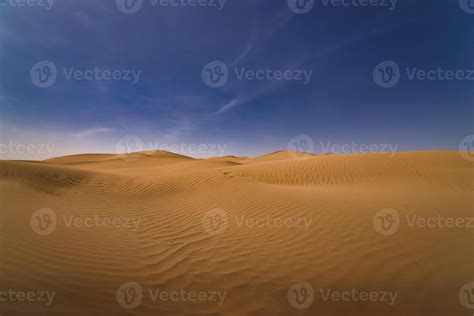 A Panoramic Sand Dune Of Sahara Desert At Mhamid El Ghizlane In Morocco