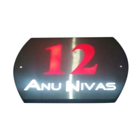 Stainless Steel Led Home Name Plate At Rs Inch In Bengaluru Id