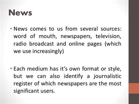 The different types of newspapers