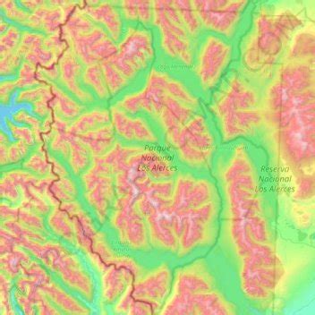 Mapa Topogr Fico Los Alerces National Park Altitude Relevo