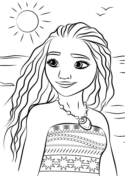 Moana Colouring Pages A4 - lukasbragato