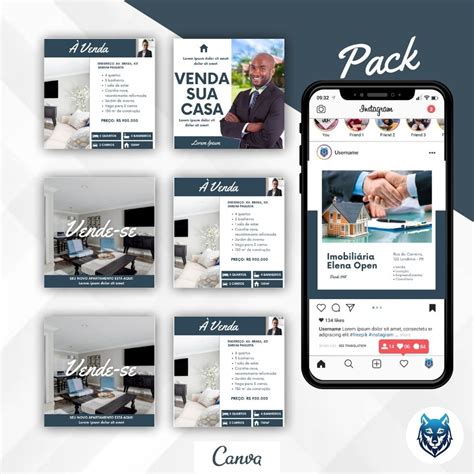 Pack Modelos De Postagens Para Imobili Rias E Corretores De Im Veis