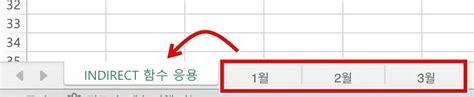 엑셀 Indirect 함수 사용법 쉬운엑셀
