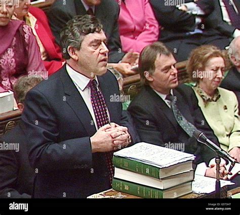 The Chancellor Of The Exchequer Gordon Brown Reveals Details Hi Res