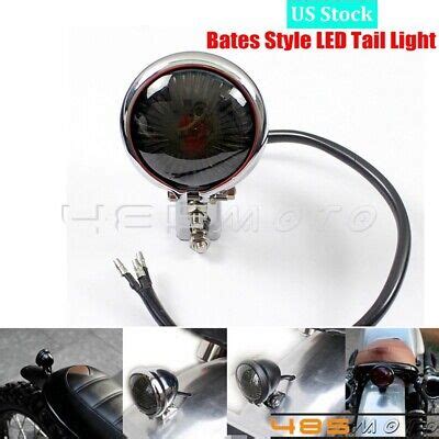 Motorcycle Bates Style Vintage Mini Led Brake Stop Tail Light Smoke