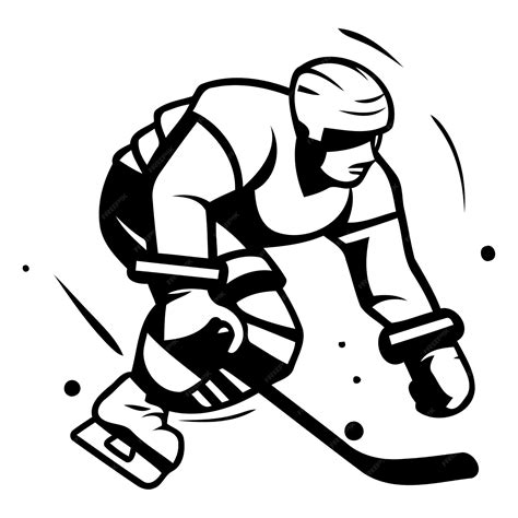 Premium Vector | Hockey player vector logo Ice hockey player vector ...