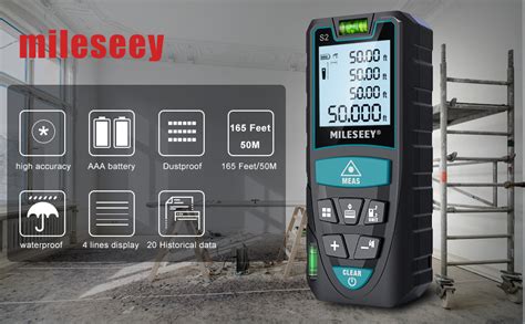 Laser Distance Meter 50M 165ft Mileseey By RockSeed IP54 Laser Measure