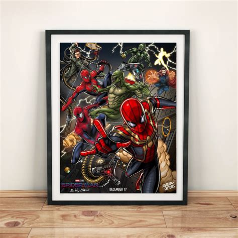 Spider Man No Way Home Movie Amazing Spiderman Home Decor Poster Canvas ...