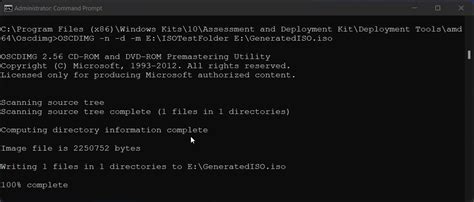 How To Create An ISO Image From A Folder Using The Windows Command Prompt