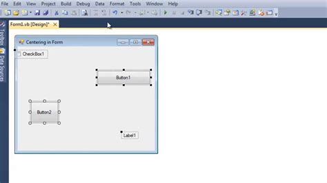 Visual Basic Centering Controls Youtube
