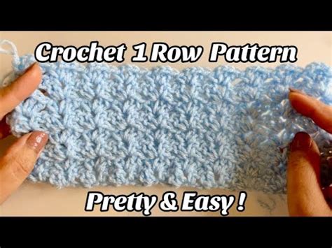 CROCHET 1 ROW REPEAT PATTERN BEAUTIFUL AND EASY YouTube