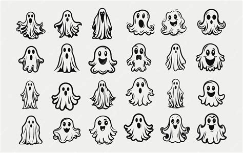 Premium Vector Cute Ghost Collections