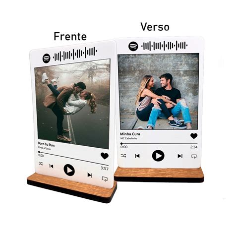 Placa Spotify Interativa Personalize Frente E Verso Shopee Brasil