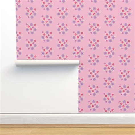 Barbie Ojibwe Floral Motif Wallpaper Spoonflower