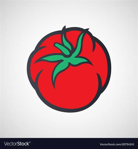 Tomato Icon Logo Royalty Free Vector Image Vectorstock