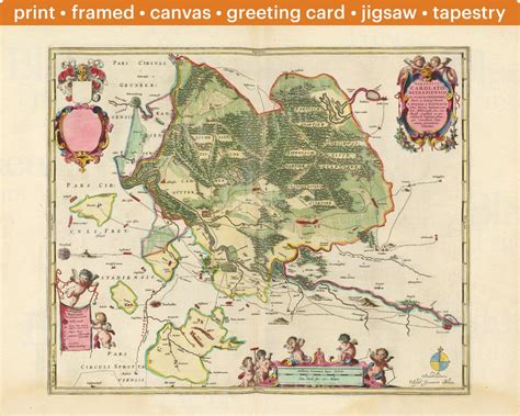 Kłodzko County Old Map Print of Poland Klodzko Zelazno Etsy