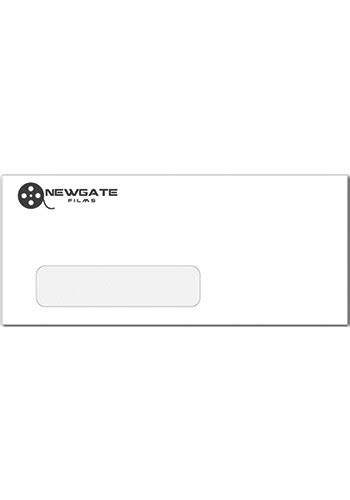 Printed Single Window Envelope With Gummed Seal Dfs Discountmugs