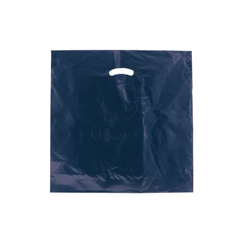 Dark Blue Super Gloss Die Cut Handle Bag 20x205 Enviropackaging