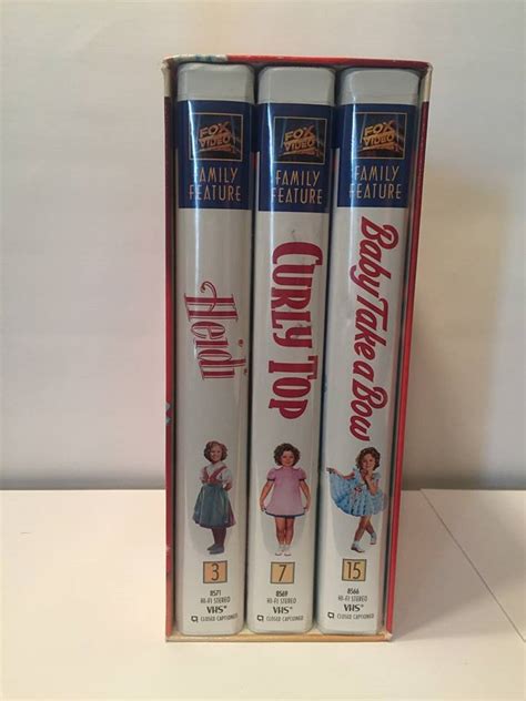 Shirley Temple VHS Movie Tapes Triple Pack Collection Heidi Etsy