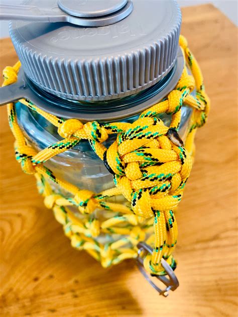 Water Bottle Wrap Custom Paracord 35 Ft Knotted Etsy