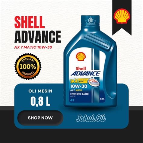 Jual Oli Matic Shell Advance AX 7 10W 30 800ml Shopee Indonesia