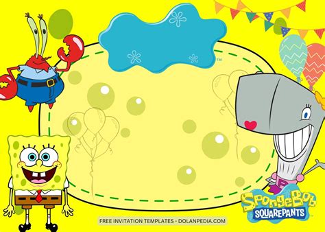 Spongebob Squarepants Birthday Invitation Templates Dolanpedia