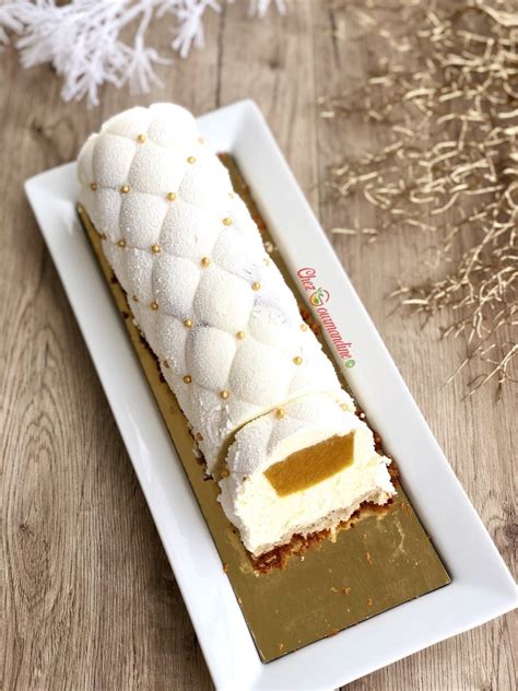 Bûche De Noël Vanille Insert Mangue Chezgourmandine