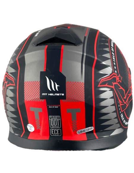 CASCO MT THUNDER ISLE OF MAN B5 ROJO DE EXPOSICION