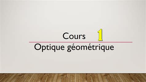 Cours De L Optique Géométrique Smpc Et Smia S2 Pdf University For You