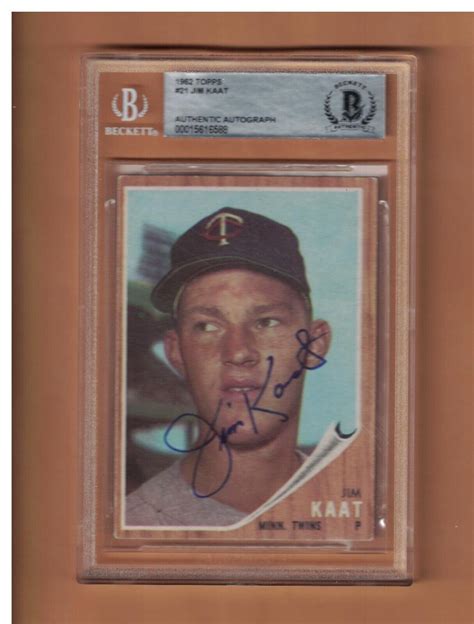 Jim Kaat Autographed Topps Baseball Card Signed Minnesota Twins