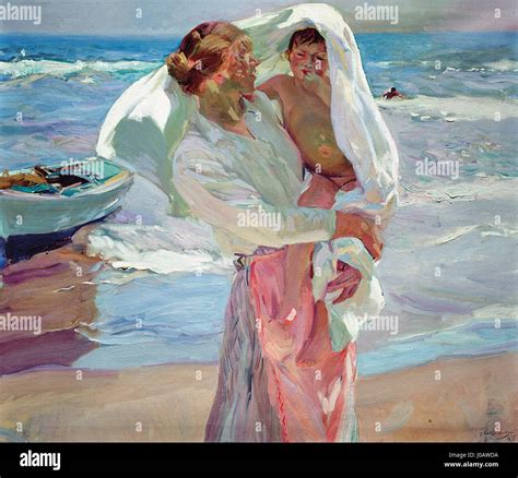 Joaqu N Sorolla Y Bastida After Bathing Stock Photo Alamy