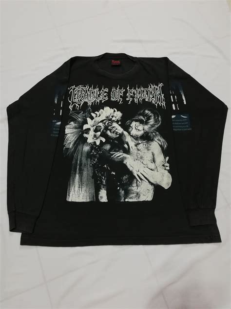 Vintage Cradle Of Filth 90s Long Sleeve Black Metal Metal Etsy