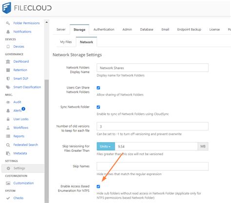 Network Folders With Ntfs Permissions Filecloud Docs Server