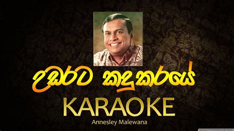 Udarata Kandukaraye Karaoke With Lyrics Without Voice Annesley