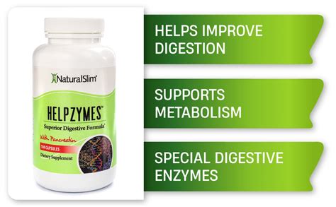 Naturalslim Helpzymes Digestive Enzymes Superior Digestion Supplements For Gut