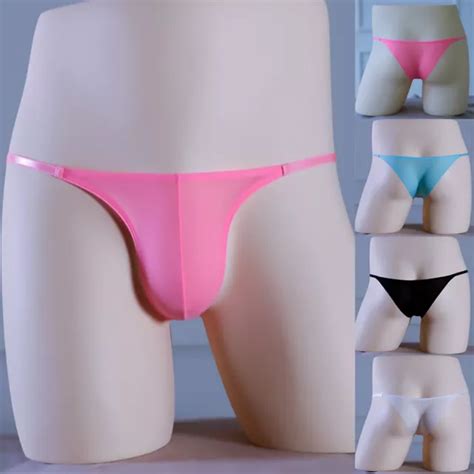 MUTANDINE SEXY DA Uomo A Vita Bassa Bikini Intimo Fresco Di Seta