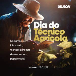 Parabéns Dia do Técnico Agricola Social Media PSD Editável download