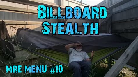 Billboard Stealth Camp Stealth Camping MRE Menu 10 YouTube