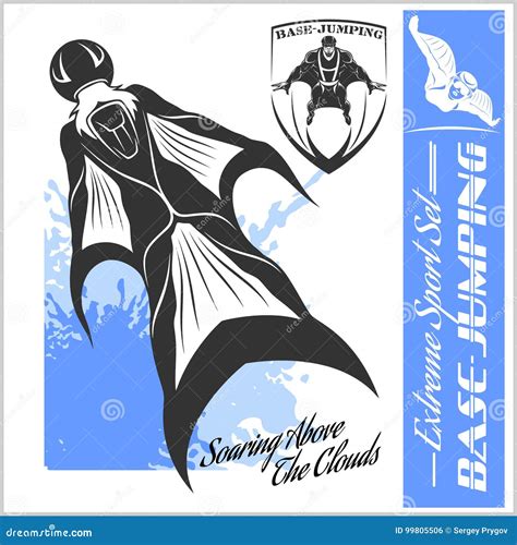 Wingsuit Flying Wingsuit Flight Healthcare And Sport Logo Icon Vector