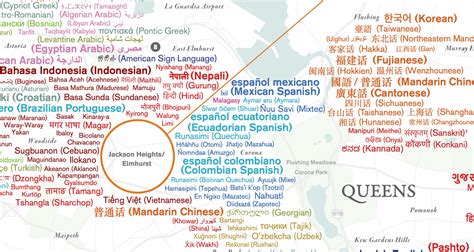 A Beautiful Map Showing The Wide Array Of Languages Spoken Throughout