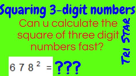 Squaring Of Three Digit Numbers Shortcuts And Tricks Fast Calculation