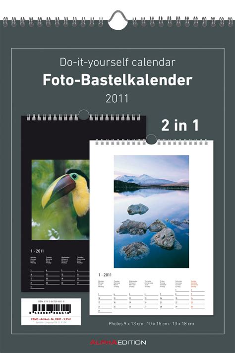 Foto Bastelkalender schwarz weiß 2011 Alpha Edition Amazon es Libros