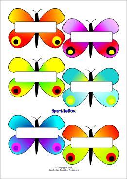 Butterfly Labels Templates