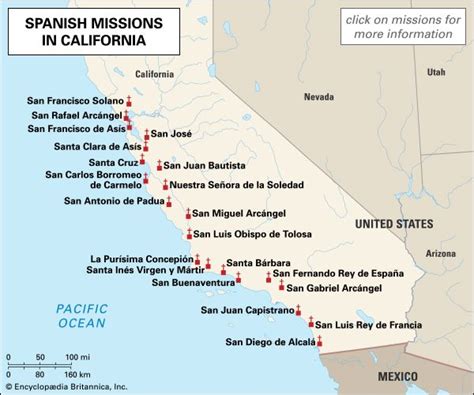 Spanish Missions In Mexico Map - Danica Dominique