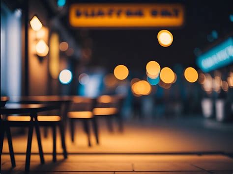 Premium Ai Image Cozy Blurred Coffee Shop And Restaurant Ambience